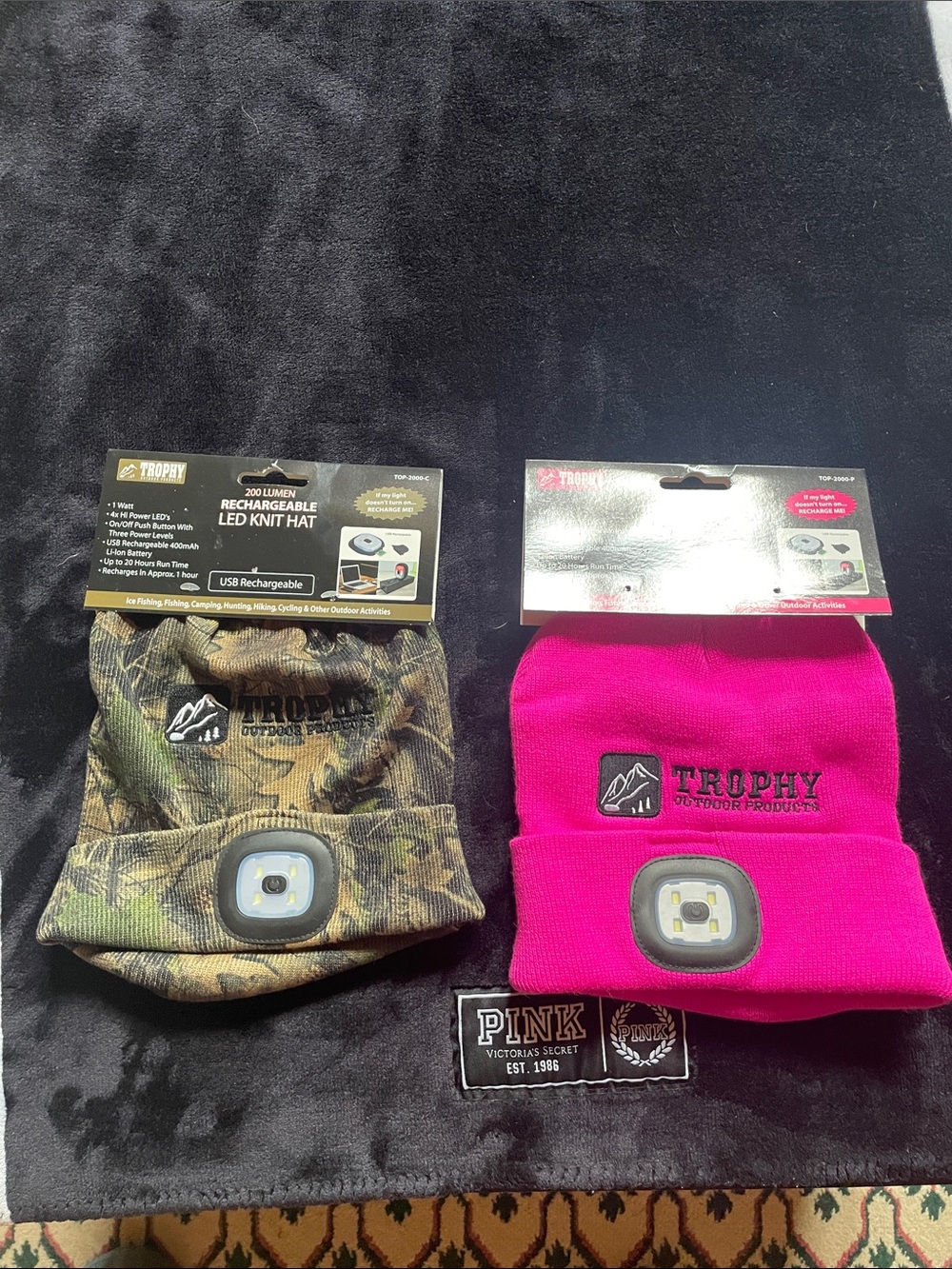 Rechargeable LED Knit Hat - Pink